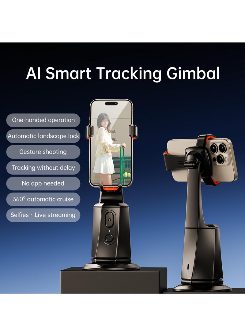 TYCOM - Auto Face Tracking Tripod, 360 Rotation Phone Camera Mount, No App Needed, Battery Operated Smart Shooting Holder for Live Vlog - S1 - Image 1