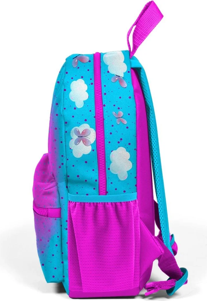 كورال هاي Tiny Nest Backpack Blue Pink Rabbit Patterned Two Compartments 23536