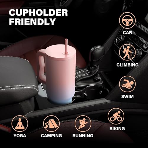 KHOLAD Stainless Steel Vacuum Insulated Tumbler with Lid and Straw Pack of 1 Quencher H2.0 FlowState Coffee Sipper for Water, Iced Tea or Coffee, Smoothie and More 1200ml (Candy - 40oz) - Image 5