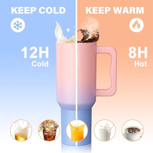 KHOLAD Stainless Steel Vacuum Insulated Tumbler with Lid and Straw Pack of 1 Quencher H2.0 FlowState Coffee Sipper for Water, Iced Tea or Coffee, Smoothie and More 1200ml (Candy - 40oz) - Image 4