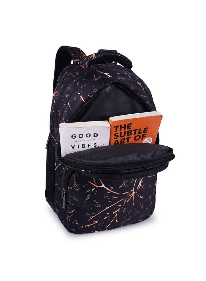 Half Moon Shaman 34L for Girls & Boys/Backpack for Men | College Bagpack for Men/College Back pack for Women | Spacious & Multiple Pockets (Black & Gold) - Image 5