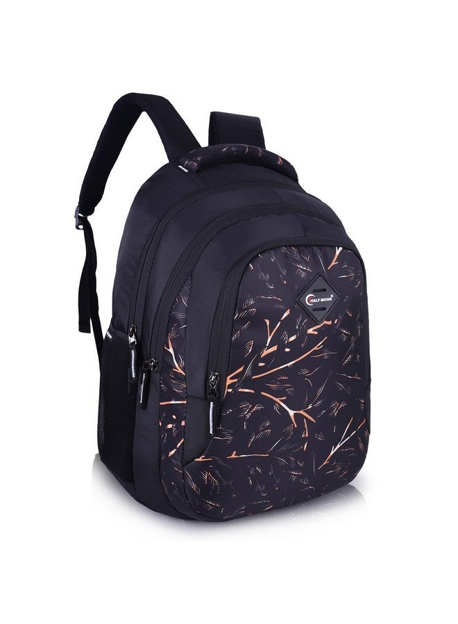 Half Moon Shaman 34L for Girls & Boys/Backpack for Men | College Bagpack for Men/College Back pack for Women | Spacious & Multiple Pockets (Black & Gold) - Image 1