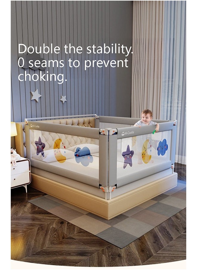 Beauenty Baby Bed Rails Guard for Toddlers, Baby's Bedrail Kids Safety Beds Fence 180cm Extra Length（1 PCS For 1 Side）  - Image 4