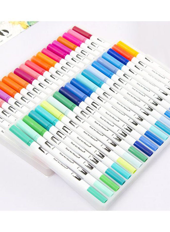 NIBEMINENT 36 Colors Dual Tip Brush Pen Set Multicolour - Image 3