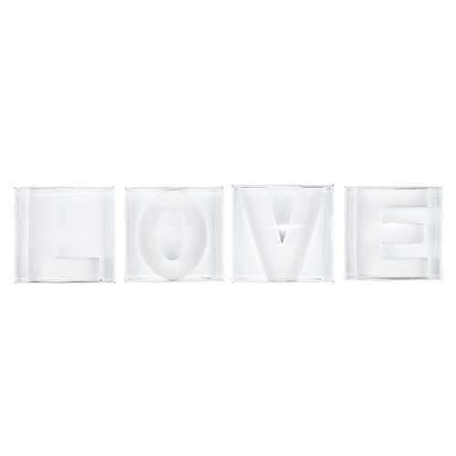 WENPACK 12.5" Cardboard Letter Shaped Mache Decorative Strawberries Fillable Sweets Candy Box with Clear Lid (White, L) - Image 4