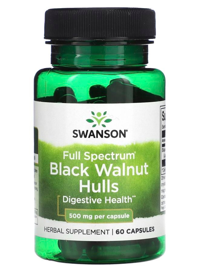 SWANSON Full Spectrum Black Walnut Hulls 500 mg 60 Capsules