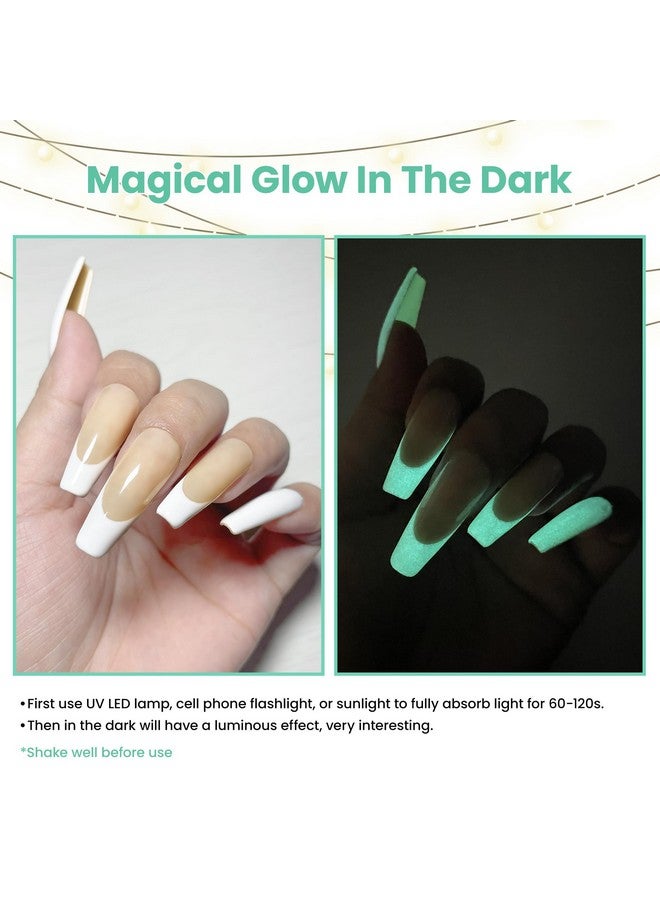 YTD Likomey Glow In The Dark Gel Nail Polish1 Pcs 15Ml White Green Luminous Glow Effect Uv Gelfluorescent Bright Neon Shiny Finish Led Uv Lamp Needed Nail Varnish Manicureyg379 - Image 2