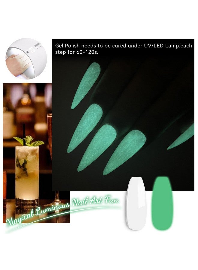 YTD Likomey Glow In The Dark Gel Nail Polish1 Pcs 15Ml White Green Luminous Glow Effect Uv Gelfluorescent Bright Neon Shiny Finish Led Uv Lamp Needed Nail Varnish Manicureyg379 - Image 3