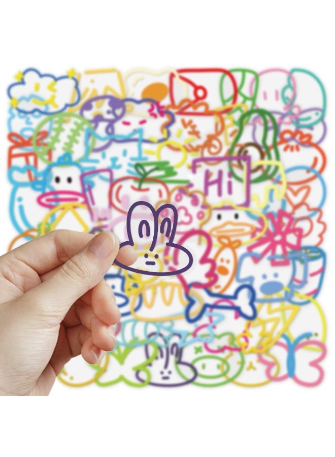 NIBEMINENT 50 Pcs Small Element Of Dopamine Deco Kit Waterproof Stickers, High Definition Printing Bright Colors, Suitable for Laptop Skateboard Luggage Water Bottle Guitar DIY - Image 2