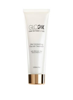 GLO24K UNLEASH THE POWER OF GOLD GLO24K Exfoliating Facial Cleanser with 24k Gold, Aloe Vera, and Vitamins. For a Radiant, Purified, Fresh looking Skin.  - Image 1