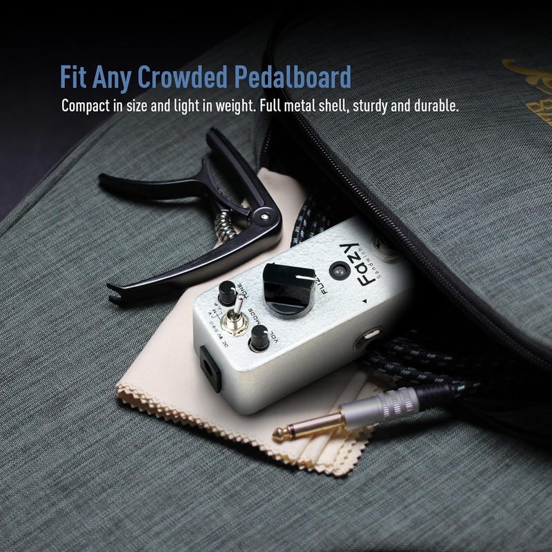 SONICAKE Fuzz Guitar Pedal, Mini Fuzzy Effect Pedal for Electric Guitar and Bass, 3 Classic Muff Sound, True Bypass - Fazy Sandwich - Image 5