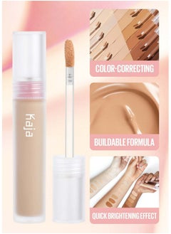 KAJA Liquid Concealer Don'T Settle ; With Aqua Ceramide, Hydrating, Buildable, Lightweight, Seamless Coverage, 02 Banana Milk, 0.21 Oz  - Image 4