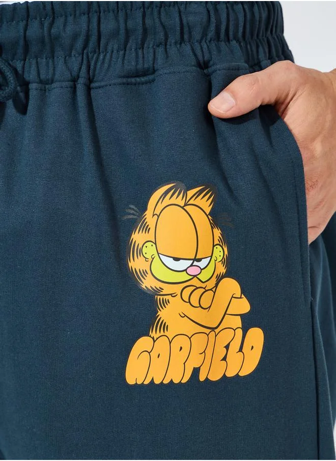 Styli Garfield Graphic Print Oversized Terry Joggers