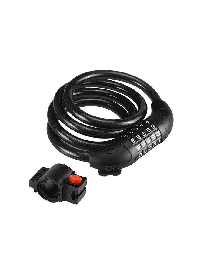 كوازيفي قفل دراجة بخمسة أرقام، كابل عالي التحمل، مضاد للسرقة، مع دعامة تثبيت - Image 5