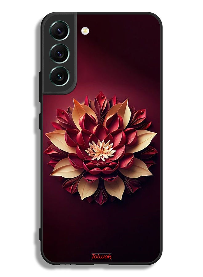 Tolwak Samsung Galaxy S22 Plus 5G Protective Case Cover Flower Abstract Design - Image 3