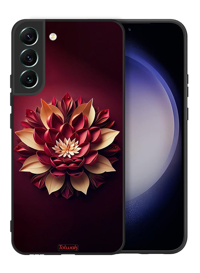 Tolwak Samsung Galaxy S22 Plus 5G Protective Case Cover Flower Abstract Design - Image 2