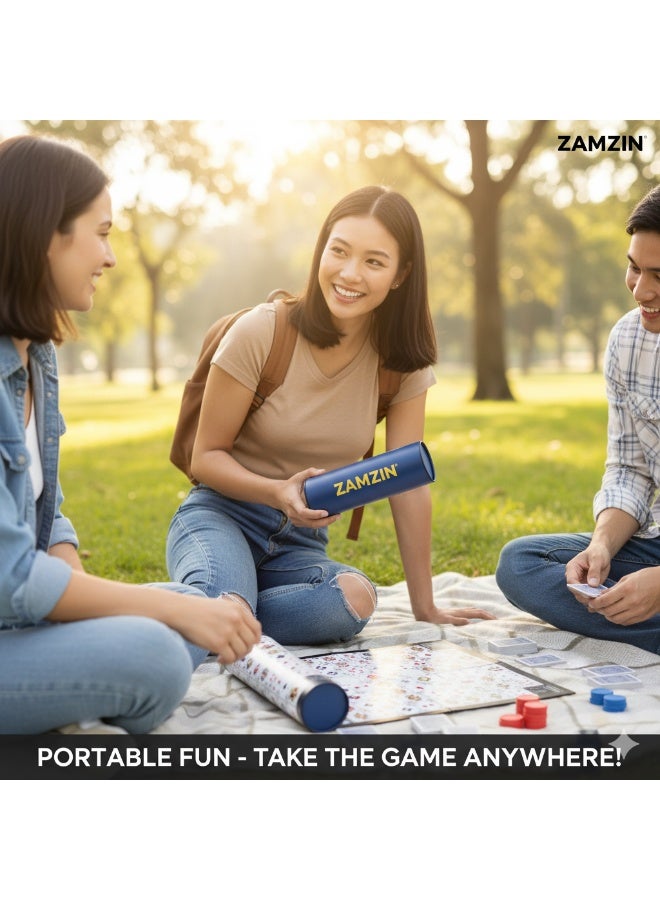 jumbo Family Board Game – Strategy & Luck, Large Game Mat, Cards & Chips, Ideal for 2–12 Players, Ages 7+, Block Opponents and Complete Sequences - Image 2