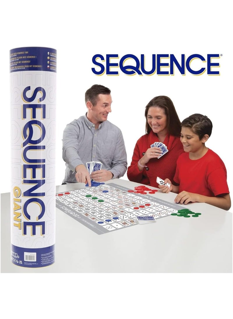 jumbo Jumbo Sequence Tube Game Family Fun with Strategy and Luck Large Mat, Cards, Chips Ideal for 2-12 Players, Ages 7+ Block Opponents and Win Sequences  - Image 2
