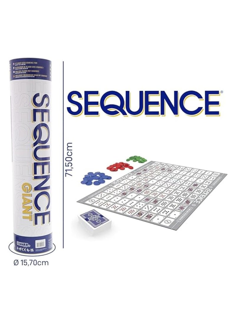 jumbo Jumbo Sequence Tube Game Family Fun with Strategy and Luck Large Mat, Cards, Chips Ideal for 2-12 Players, Ages 7+ Block Opponents and Win Sequences  - Image 4