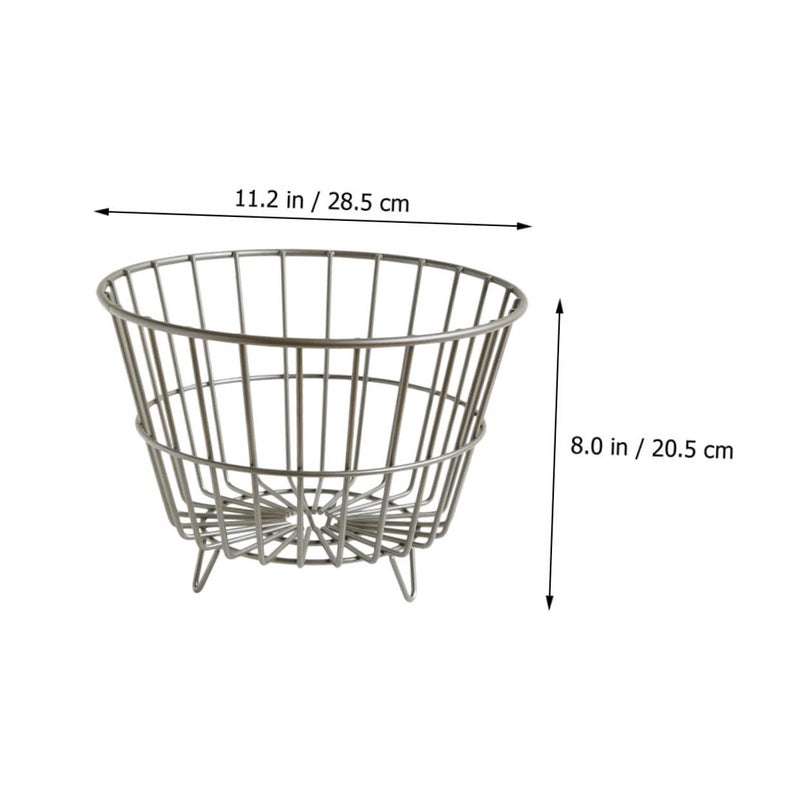 Iron Kitchen Fruit Basket with Drainage Hanging Storage for Snacks and Decor - Image 3