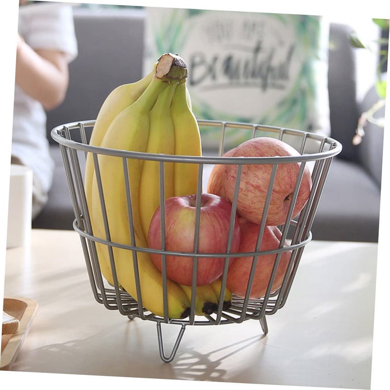 Iron Kitchen Fruit Basket with Drainage Hanging Storage for Snacks and Decor - Image 5