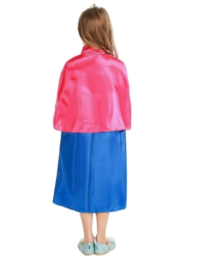 yongsheng Princess Anna Costume Dress 120cm，Dressy Girls' Princess Sister Costume Dresses Birthday Fancy Party  - Image 4