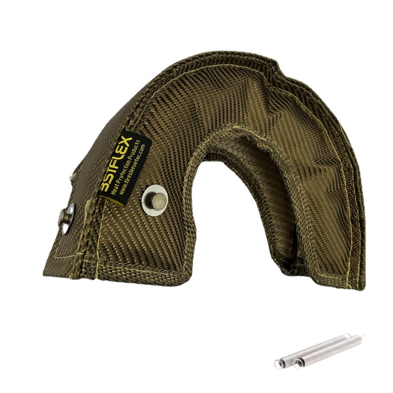 T25/T28 Titanium Turbo Shield Kit 19 x 2.5" Custom Fit Turbo Blanket for Turbos with Internal Wastegates