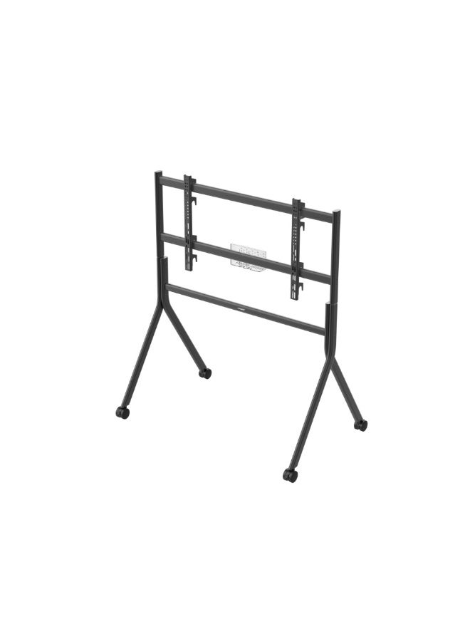 ستارجولد عربة تلفزيون متينة للشاشات من 65 إلى 150 بوصة، حامل تلفزيون متنقل بعجلات، وحامل عربة دوار قابل للتعديل وحامل عالمي - Image 4