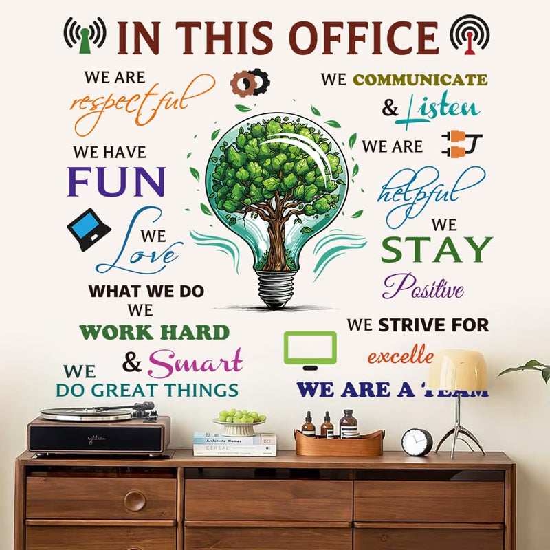 Casa Decor Office Inspirational Wall Decals - Positive Sayings Peel Stick Stickers, Colorful Motivational Lettering Teamwork Decorations, Company Art for Office Home Decor - Image 4
