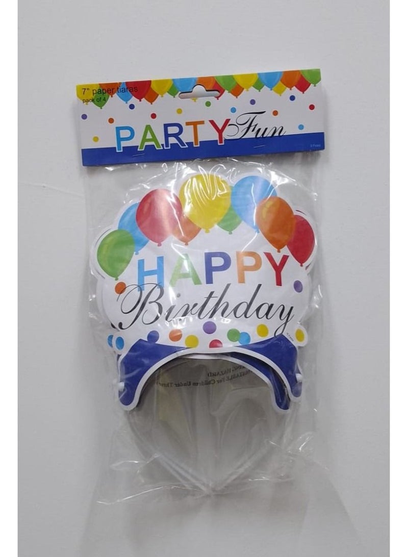 بارتي فن مجموعة من 2 تاج ورقي لحفلات أعياد الميلاد، مقاس 7 بوصات