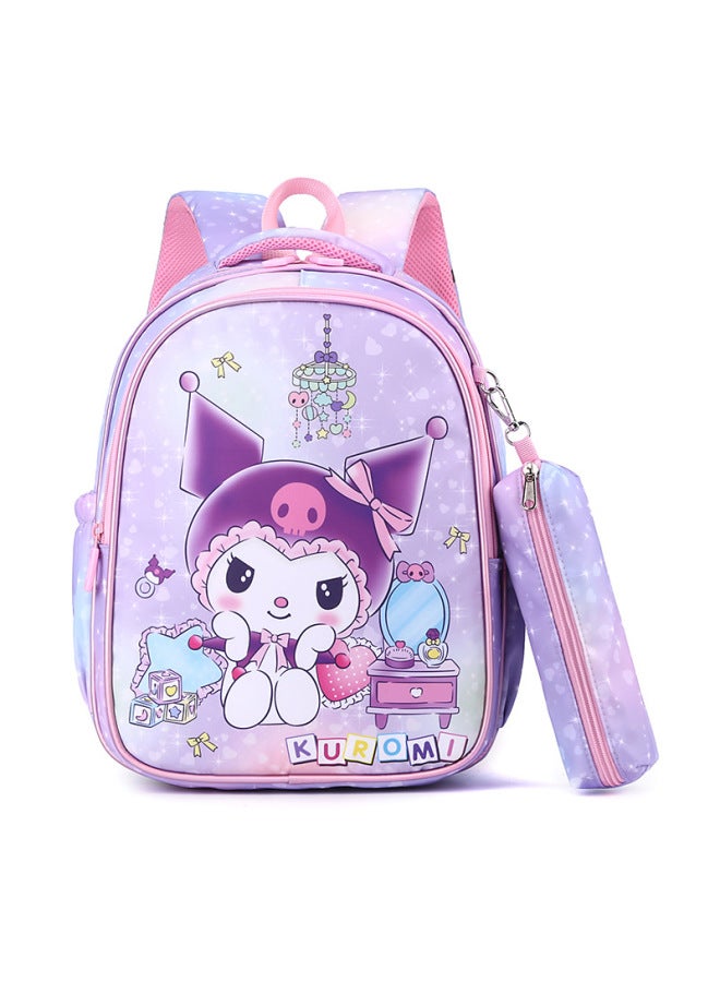 Children's Schoolbag Cute Cartoon Girl's Western Style Backpack Coolomi Pattern Primary School First Grade Kindergarten-Color:Purple Coolomi - Image 3