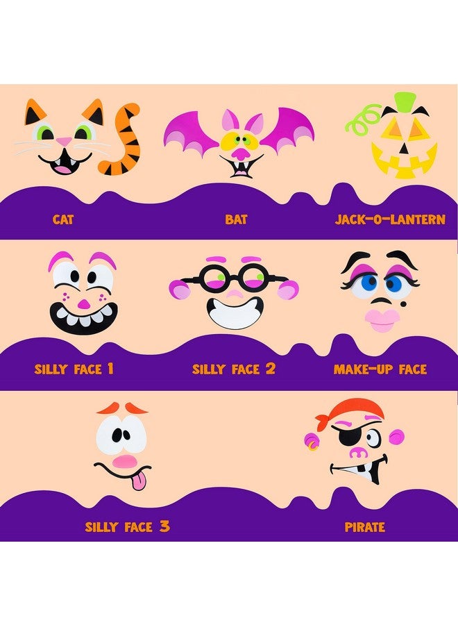 JOYIN 16 Packs Halloween Pumpkin Decorating Stickers, Foam Craft Kit, Halloween Party Favors for Kids, Party Supplies Arts Activities, Funny Jack O Lantern Stickers School Games Gifts - Image 3