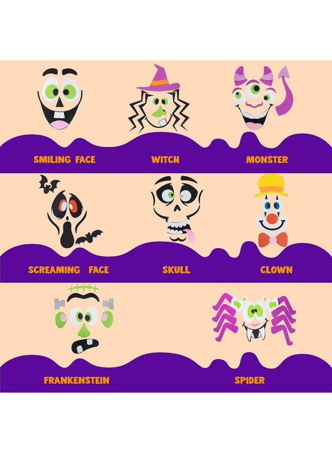 JOYIN 16 Packs Halloween Pumpkin Decorating Stickers, Foam Craft Kit, Halloween Party Favors for Kids, Party Supplies Arts Activities, Funny Jack O Lantern Stickers School Games Gifts - Image 2