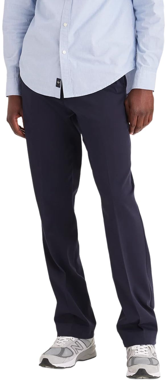 Dockers Men's Classic Fit Easy Khaki Pants (Regular and Big & Tall), Dockers Navy, 34W x 34L - Image 1