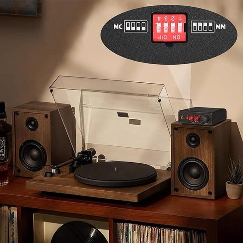 Compact Aluminum MM MC Phono Preamplifier with Headphone Amp and Pitch Control - Image 5