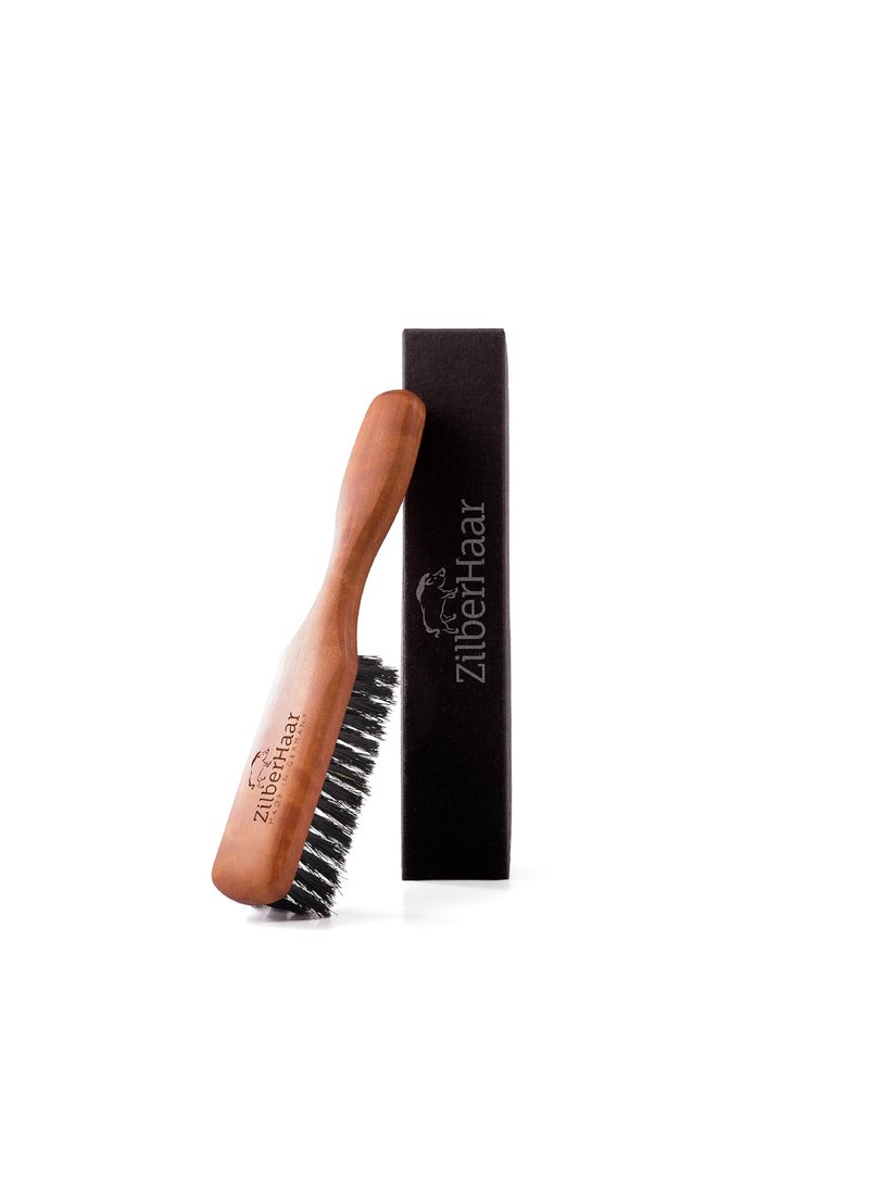 ZilberHaar Beard Brush by ZilberHaar  Stiff Boar Bristles for Mens Grooming  Straightens and Promotes Growth  Works with Beard Oil and Balm  For Beard Kits  6 inches long 