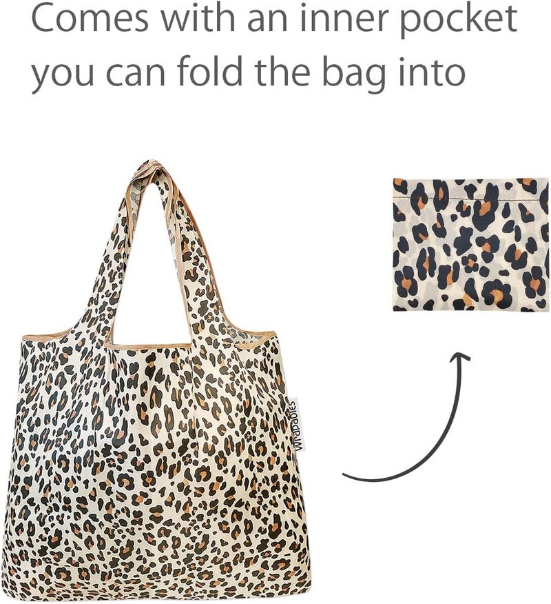 allydrew Foldable Tote Nylon Reusable Grocery Bag (Set of 2) - Image 4