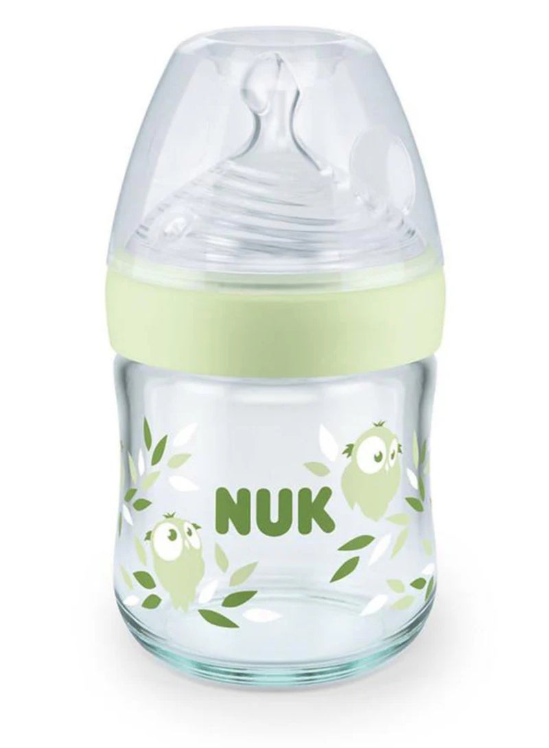 NUK Nature Sense baby Glass Bottle 0-6 Months with Temperature Control 120ml Size S - Image 4
