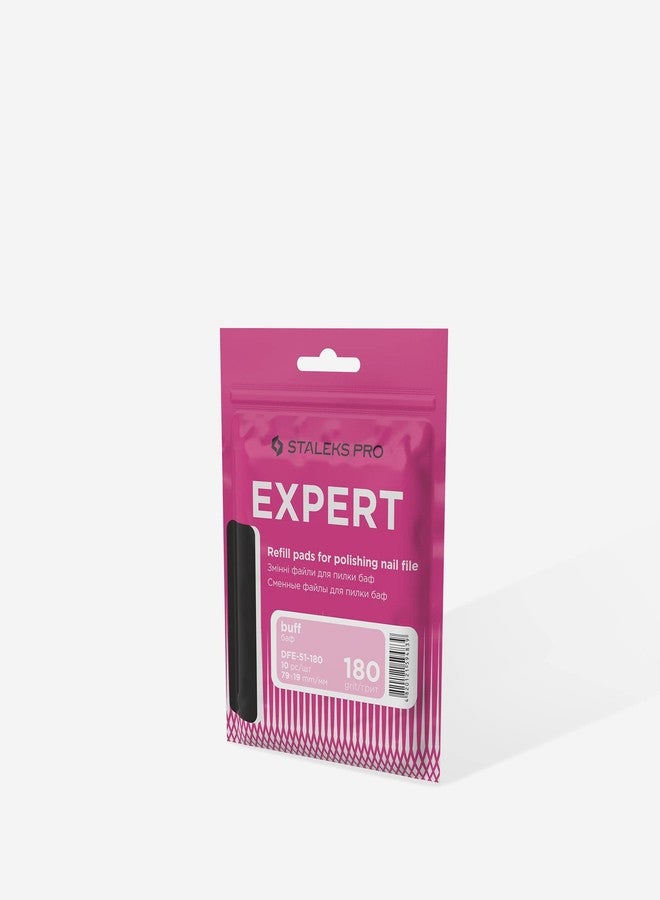 STALEKS PRO م files 51 البيضاء القابلة للتصرف من STALEKS PRO Expert (180 حبيبة، 10 قطع) - ملفات صنفرة لاصقة مستقيمة لتشكيل الأظافر الطبيعية والصناعية (76x18 مم) - Image 2