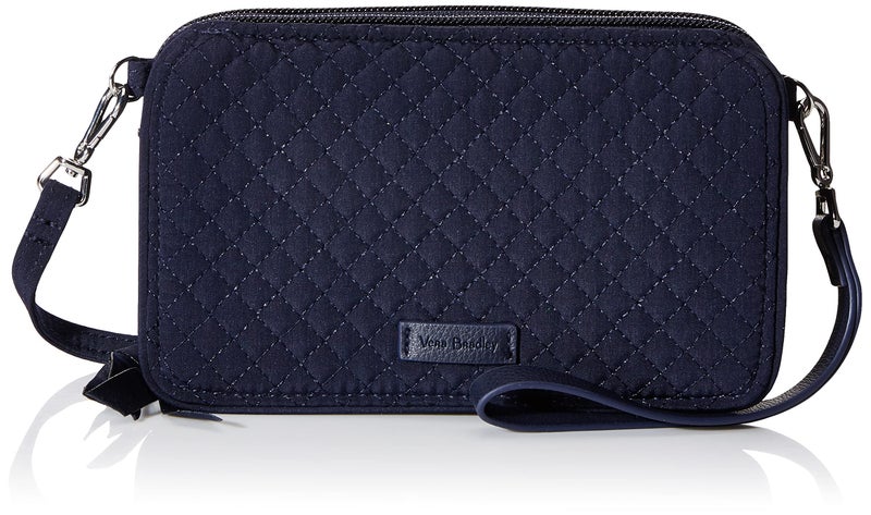 Vera Bradley Women's Microfiber All in One Crossbody Purse With RFID Protection, True Navy, One Size - Image 1