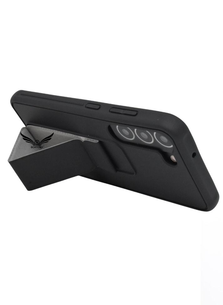 BORTONY Galaxy S22 with Magnetic Stand & Holder Premium Silicone Hand Strap Grip Car Mount Kickstand Finger Grip Case Cover For Samsung Galaxy S22 - Image 4