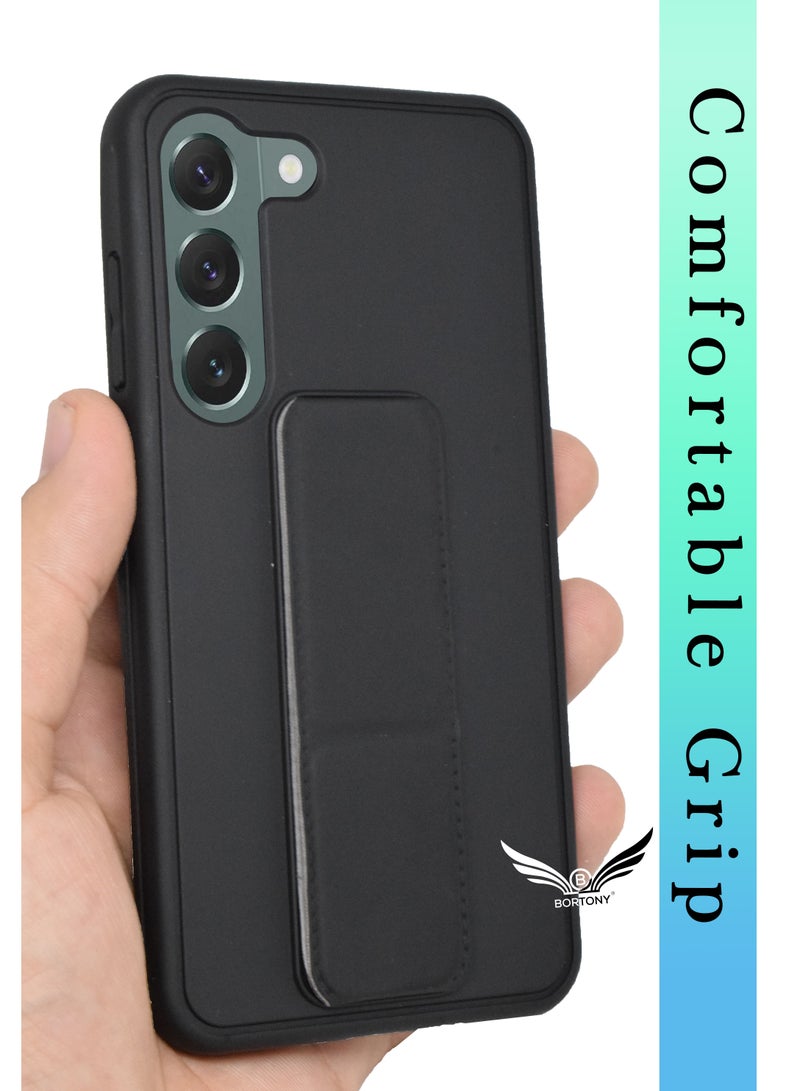BORTONY Galaxy S22 with Magnetic Stand & Holder Premium Silicone Hand Strap Grip Car Mount Kickstand Finger Grip Case Cover For Samsung Galaxy S22 - Image 2