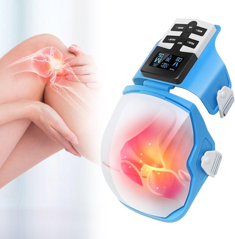 OSITO Knee Massager with Heat 3 Level Air Compression EMS Pulse Pain Relief for Knees Arthritis Stiffness Adjustable Straps - Image 1
