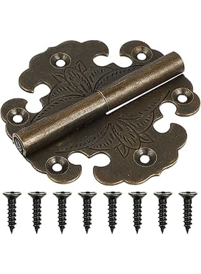Antique Copper Alloy Thickened Cabinet Hinge For Jewelry Case Chest Furniture Single Piece - Image 1