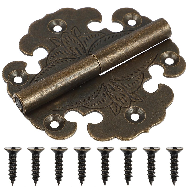 Antique Copper Alloy Thickened Cabinet Hinge For Jewelry Case Chest Furniture Single Piece - Image 2