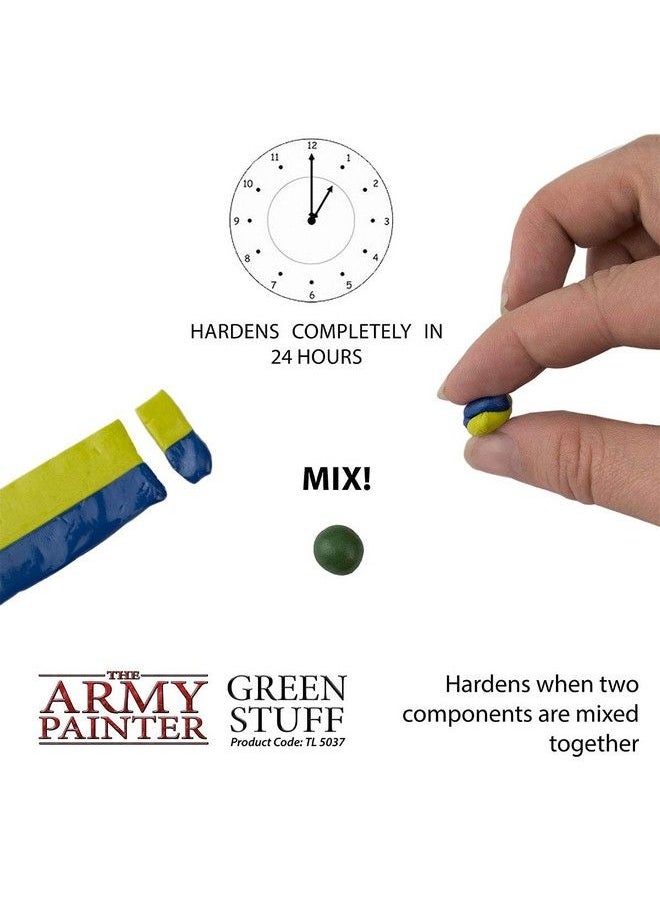 The Army Painter - 2 Part Modeling Clay 20Cm Moldable Model Putty For Miniatures Easy To Knead Green Stuff Putty Epoxy Clay For Sculpting Green Stuff Tools The Original Green Stuff Kneadatite - Image 1