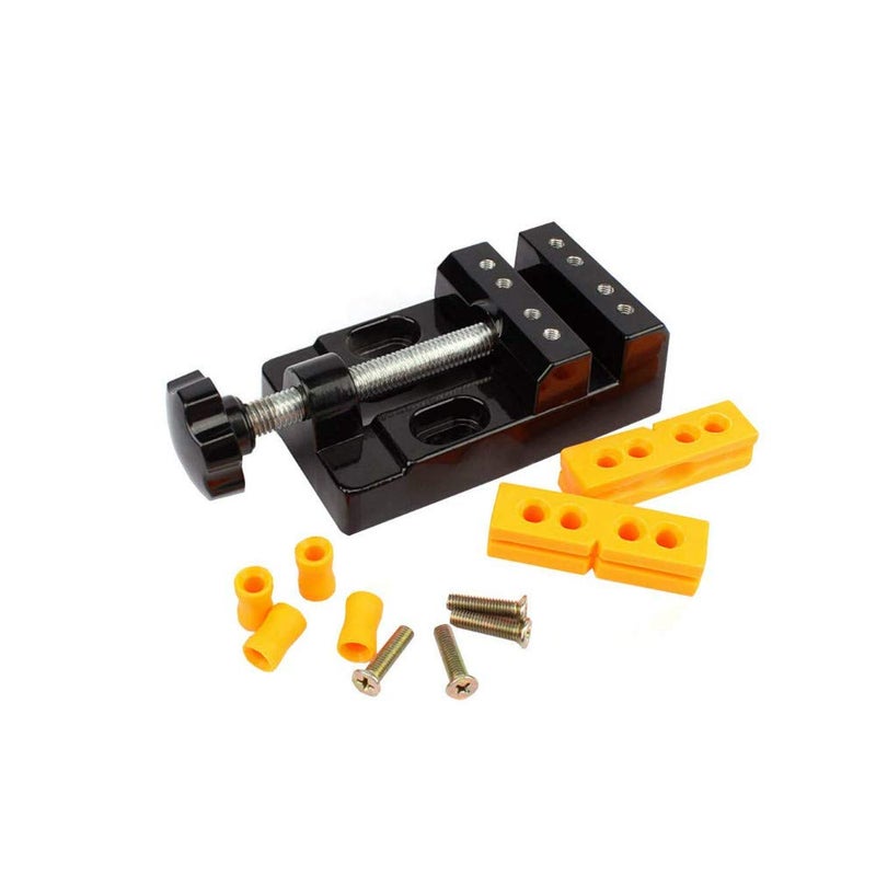 BUYSK Mini Bench Vice Clamp Mini Flat Clamp Opening Parallel Table Vise for Watch Repairing Sculpture Craft Jewelry DIY Carving Tool - Image 1