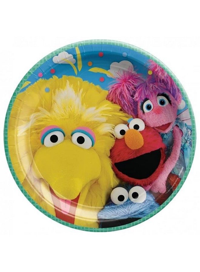 Amscan Everyday Sesame Street Plates 9" ; Multicolor ; Round ; 8 Pcs. - Image 1