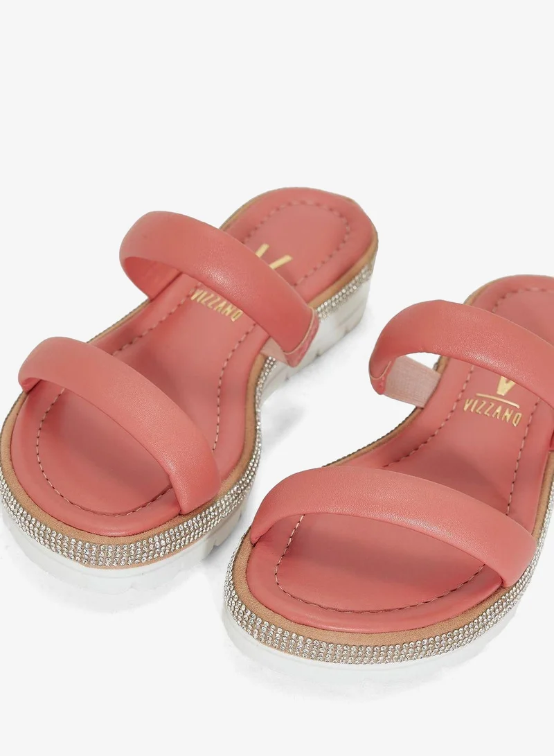 VIZZANO Rose Flat Sandals for Women – Stylish Ladies Flat Sandals & Comfortable Flat Slippers for Women | Best Price UAE