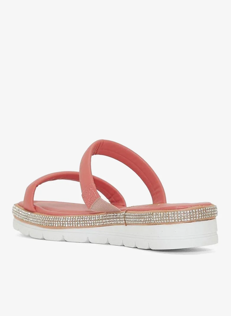 VIZZANO Rose Flat Sandals for Women – Stylish Ladies Flat Sandals & Comfortable Flat Slippers for Women | Best Price UAE